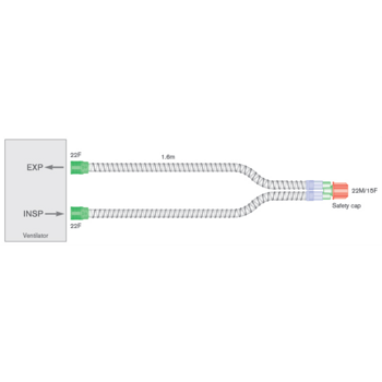 15mm Smoothbore Beatmungssystem 1.6m standard, Pädiatrie