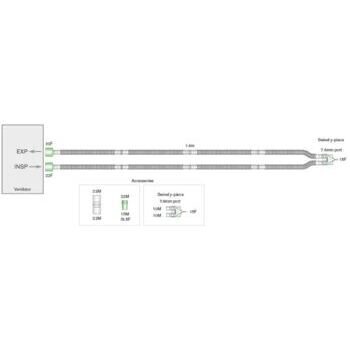 10mm Flextube Transport-Beatmungssystem 1.6m für babyPAC Ventilator mit 22mm Geräteadapter