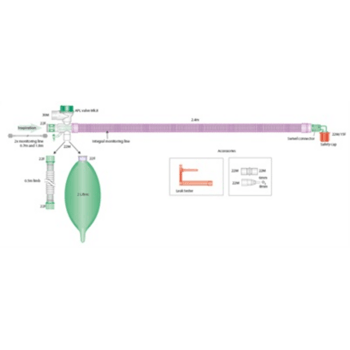 30mm Silver Knight UniFlow Koaxial-Beatmungssystem 1.6m + Handbeatmungsset Flextube 1.2m mit