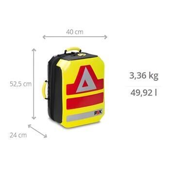 PAX Notfallrucksack P5/11 XL Luftrettung, PAX Rip-Tec tagesleuchtgelb, Front PAX-Tec - 2.0