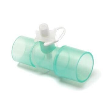 Adapter gerade, 22AD- 22ID, mit MDI-Port (Metred Dose Inhaler) vom Patienten abgewandt