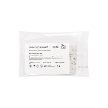 Aluderm aluplast Kinderpflasterset 12 Stk sort., 1.9 x 7.2cm