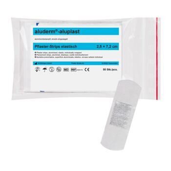 Aluderm-aluplast elastisch Strips 2,5 x 7,2 cm  50 Stück