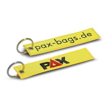 PAX-Schlüsselanhänger, tagesleuchtgelb