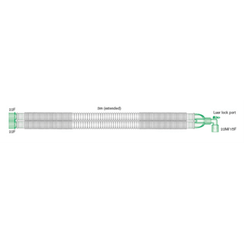 22mm ausziehbares Compact Beatmungssystem 3.0m mit Luer-Port