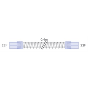 22mm Smoothbore Spiralschlauch für Beatmung, mit weichen Endkonnektoren, 22ID-22ID, L=0.4m