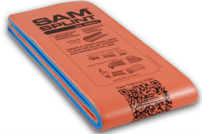 SAM Splint 36in - Flatfold - Orange/Blau