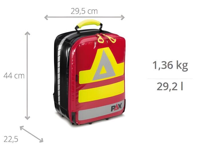 PAX SEG Rucksack Klein, PAX-Plan rot - 2019