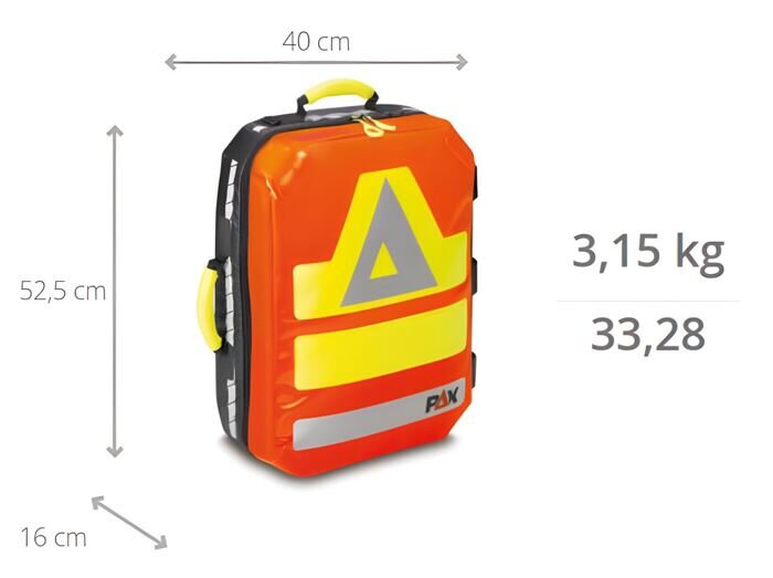 PAX Notfallrucksack P5/11 M, PAX-Tec tagesleuchtorange - 2.0