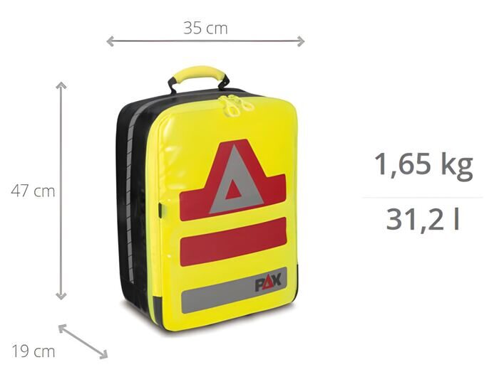 PAX SEG-Rucksack Klein, PAX-Tec- tagesleuchtgelb - 2019