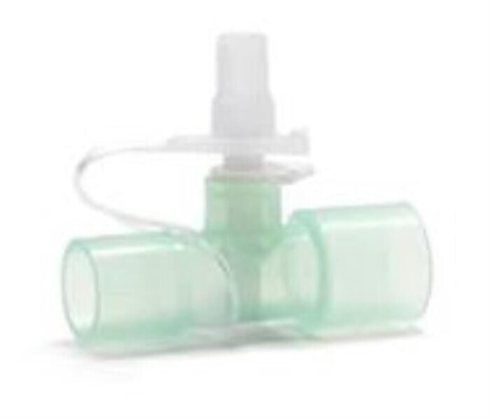 Adapter gerade, 15AD-15ID, mit MDI-Port (Metred Dose Inhaler) dem Patienten zugewandt