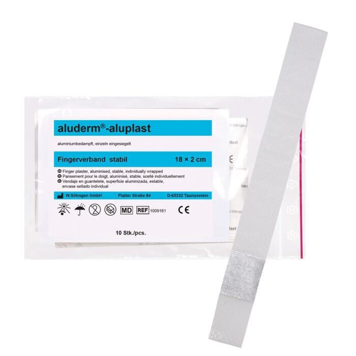 aluderm-aluplast stabil Fingerverband 18 x 2 cm, 10 Stück