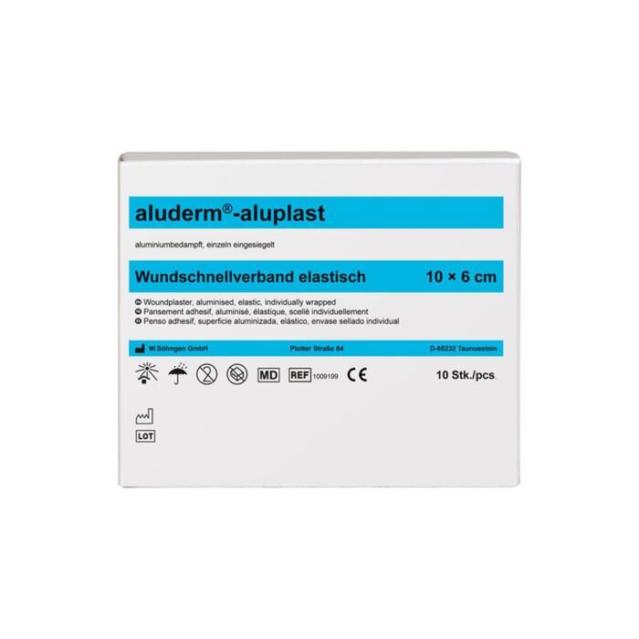 Aluderm-aluplast Wundschnellverband, elastisch, 10 cm x 6 cm, 10 Stück