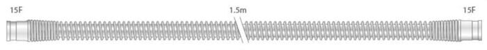 15mm Silikon-Beatmungsschlauch wiederaufbereitbar, Pädiatrie, 1.5m