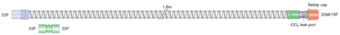 22mm Smoothbore Bilevel-Beatmungssystem 1.8m Erwachsene/Kinder mit Drehkonnektor und